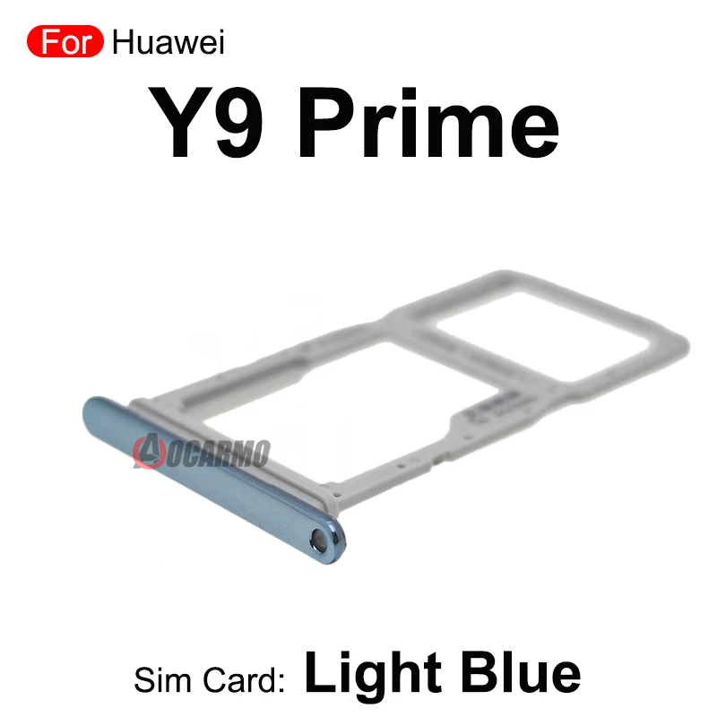Black Green Blue Red SIM Card Tray Slot Holder Replacement Parts For Huawei Y9 Prime