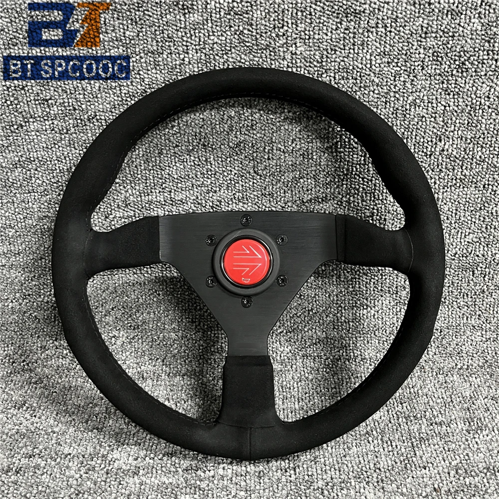 إيطاليا نمط v2 12.5 بوصة 13 بوصة 320 مللي متر عجلة توجيه سيارة JDM سباق الرياضة الانجراف عجلة القيادة الجلد المدبوغ م 250408