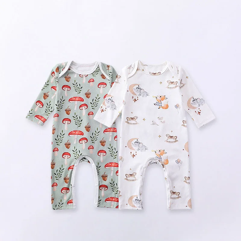 

0-24M Newborn Kid Baby Boy Girl Clothes Cotton Long Sleeve Baby Romper Cute Sweet Print Jumpsuit Autumn Winter Outfit