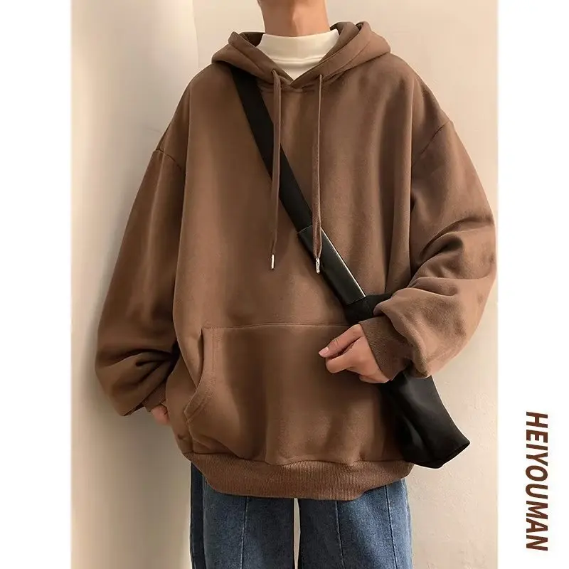 New American style all-match hooded sweatshirt for men American oversize loose boyish style trendy top autumn casual Y2K jacket