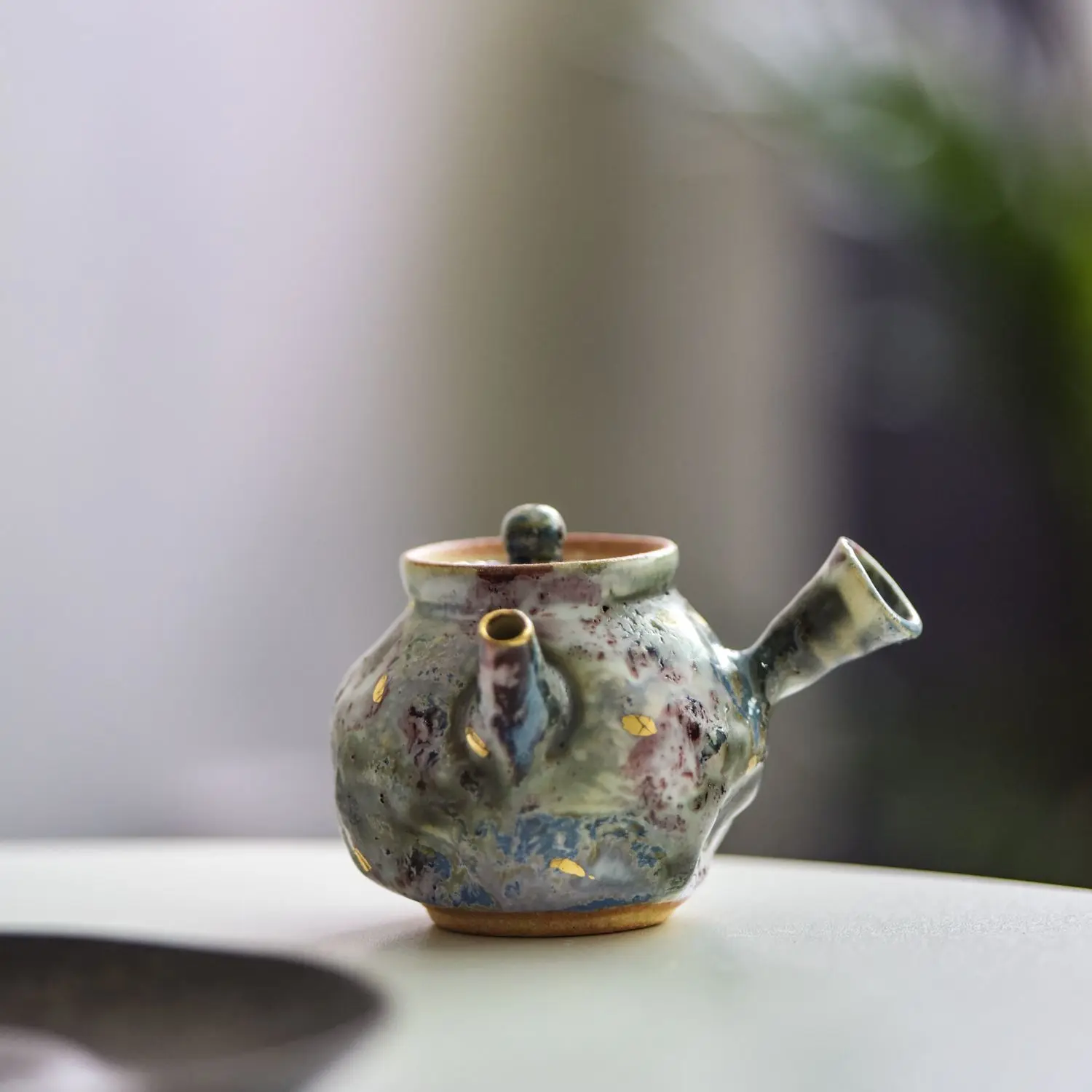 Authentic Nanman Teapot Exquisite Specialized For Single Person Cute And Luxurious Glazed Kiln-Transformed Glaze Japanese