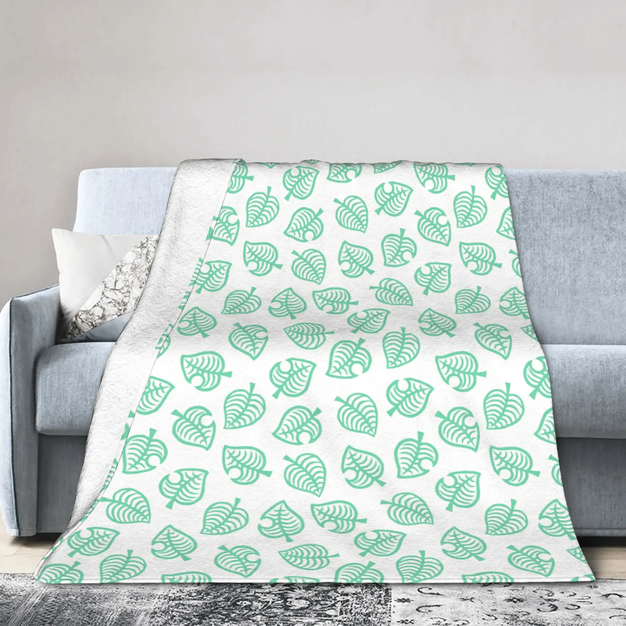Animal Crossing-Decken, Fleece, ganzjährig, atmungsaktiv, superweich, Überwurfdecken für Zuhause, Reisen, dünne Plüschdecke