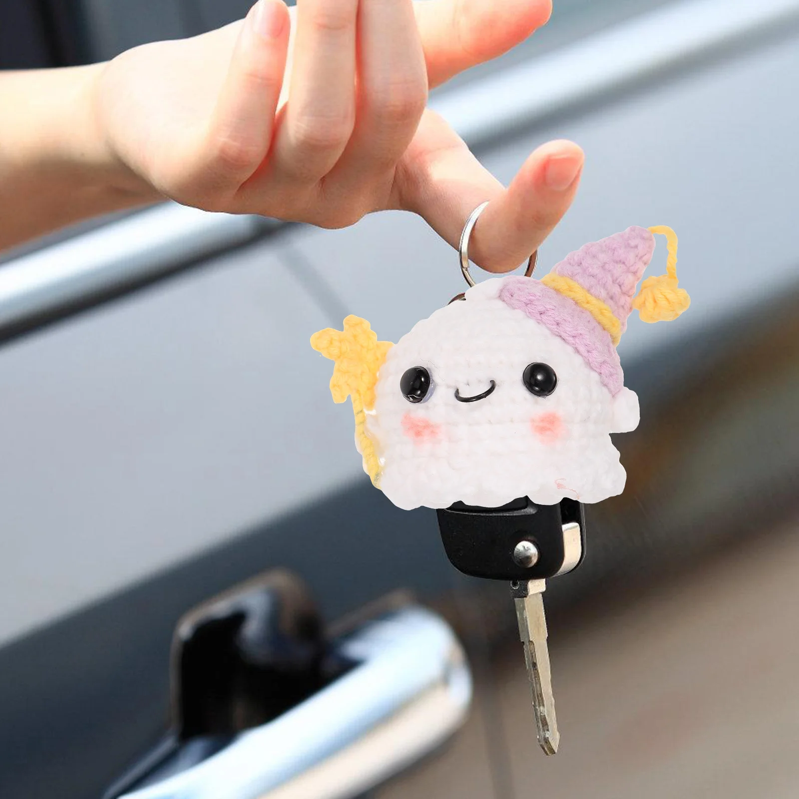 

Woolen Yarn Ghost Small Cartoon Mini Hand Woven Ghost Ornament Halloween Party Scene Decoration Festival Halloween Decor