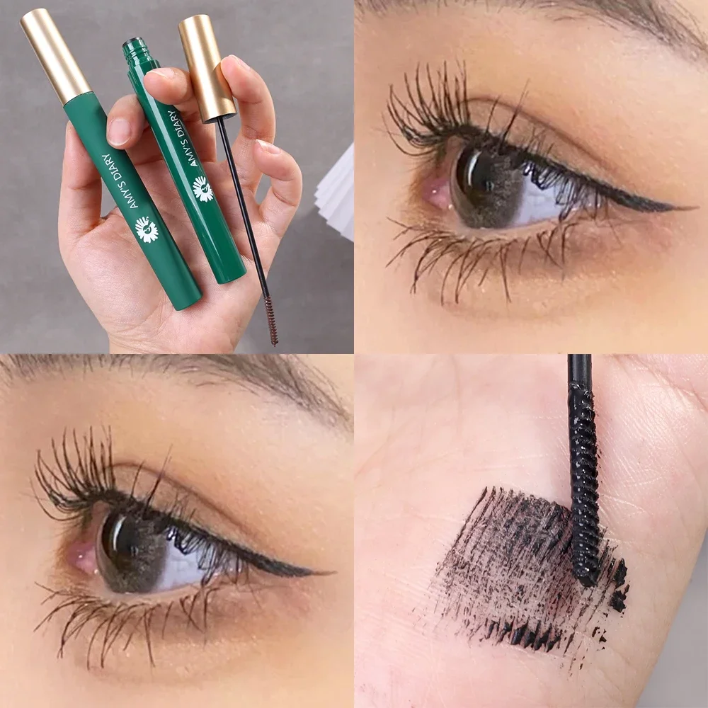 3D Silk Fiber Mascara Waterproof Lengthening Black Brown Lash Eyelash Extension Eye Lashes Long-wearing Mascara Eye Makeup Tools