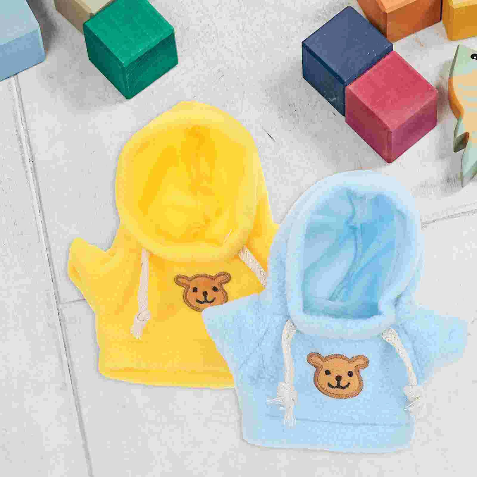 2 pezzi felpa con orso giocattoli per bambini decorazioni accessori fai da te abiti maglione vestiti sostituibili felpe con cappuccio per animali di peluche per bambini