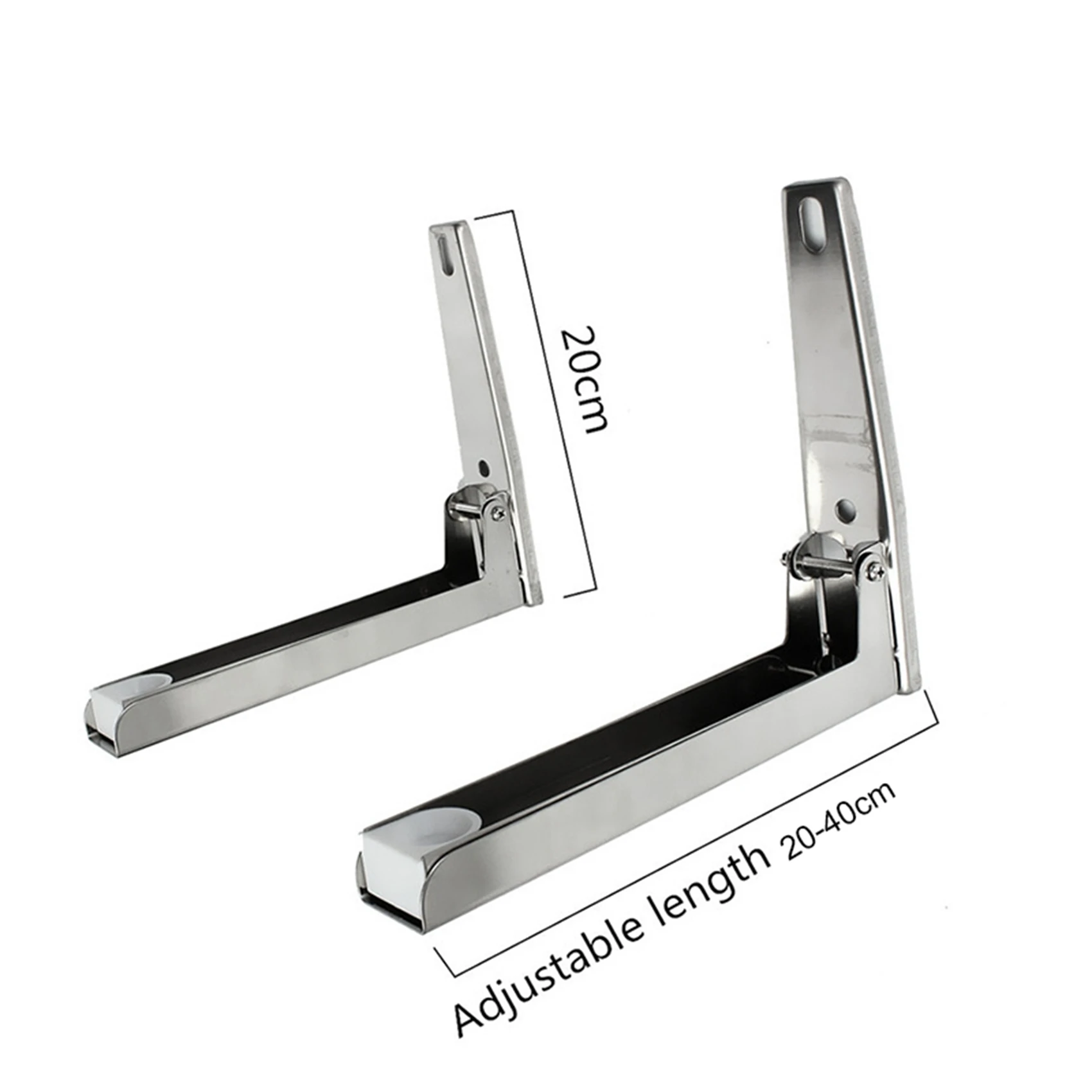

2X Support Frame Steel Foldable Stretch Shelf Rack Microwave Oven Wall Mount Bracket Stainless Silver-ABQU