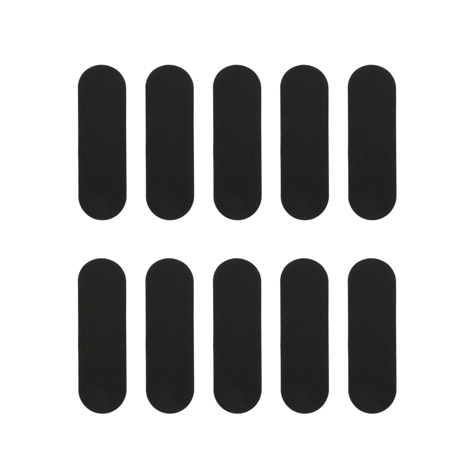 Adesivo antiscivolo per skateboard da dito da 10 pezzi Supporto adesivo nero Materiale in spugna premium per adesivi protettivi per mini skateboard