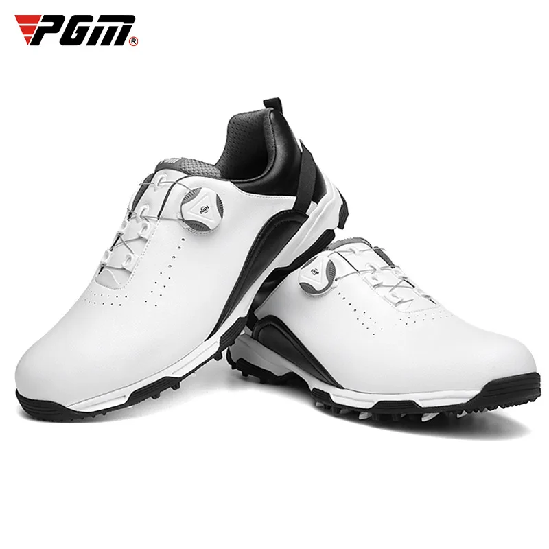 PGM Golf Shoes Men\'s Waterproof Breathable Golf Shoes Male Rotating Shoelaces Sports Sneakers Non-slip Trainers XZ143