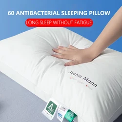 100 Percent Cotton Fabric Anti Snore Soft Hotel Quality Pillows Side and Back Sleepers for Back Stomach and Side Sleepers 48x74