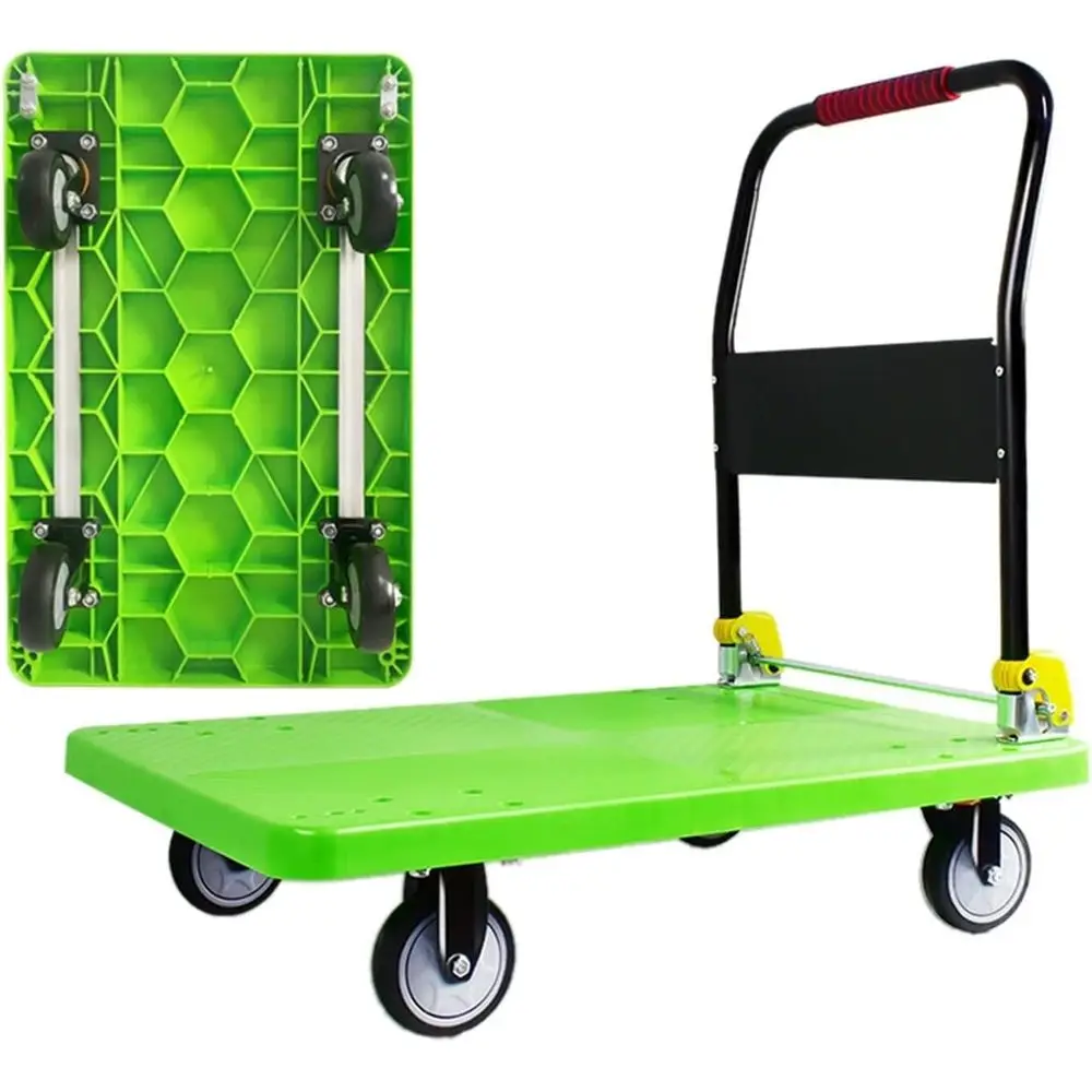 

Folding Transport Platform Cart with 360° Swivel Wheels for Warehouses and Basements