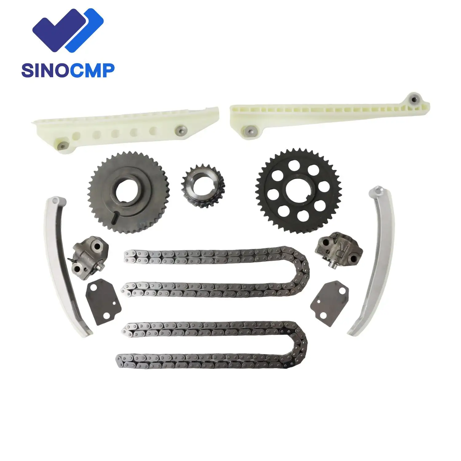 

5W7Z-6268-AA 90387SG Timing Chain Kit Gear Crank Sprocket Tensioners Guide Rails for 1997-2010 F-150 Explorer Expedition 4.6L