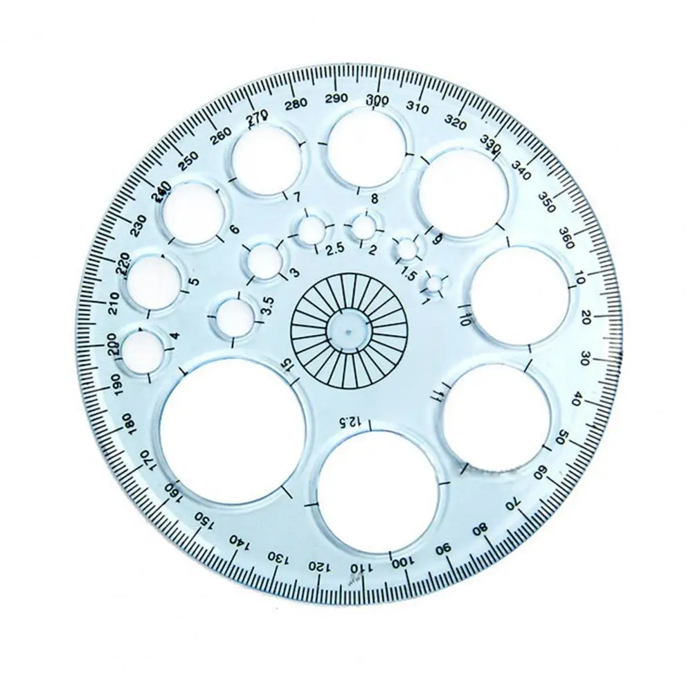 Portable  Convenient Architecture Design Circle Ruler Lightweight Circle Ruler Easy to Read   School Supplies