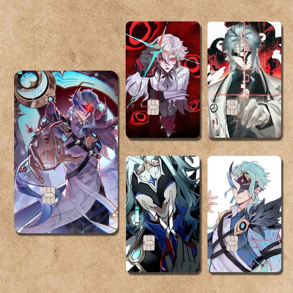 

G-GenshinS Game D-Dottore Name Card Sticker Decorate Bank Card Couple Student Study Supplies Decals Patch Document Birthday Gift