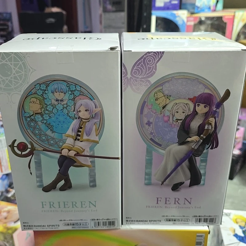In Stock BANPRESTO Frieren: Beyond Journey's End Glasscape Frieren Fern 15CM PVC Anime Action Figures Model Collection Toy