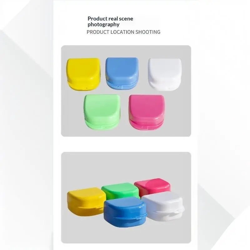 Tragbare Kunststoff-Zahnprothesenbox mit individuellem Logo, mehrfarbig, für Zahnkliniken und den Heimgebrauch – Detail 11