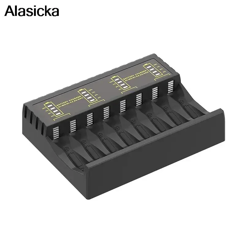 

Smart Battery Charger 8 Slots with LED Indicator for Ni-MH/Ni-Cd AAA/AA Rechargeable Battery Short Circuit Protection Chargers