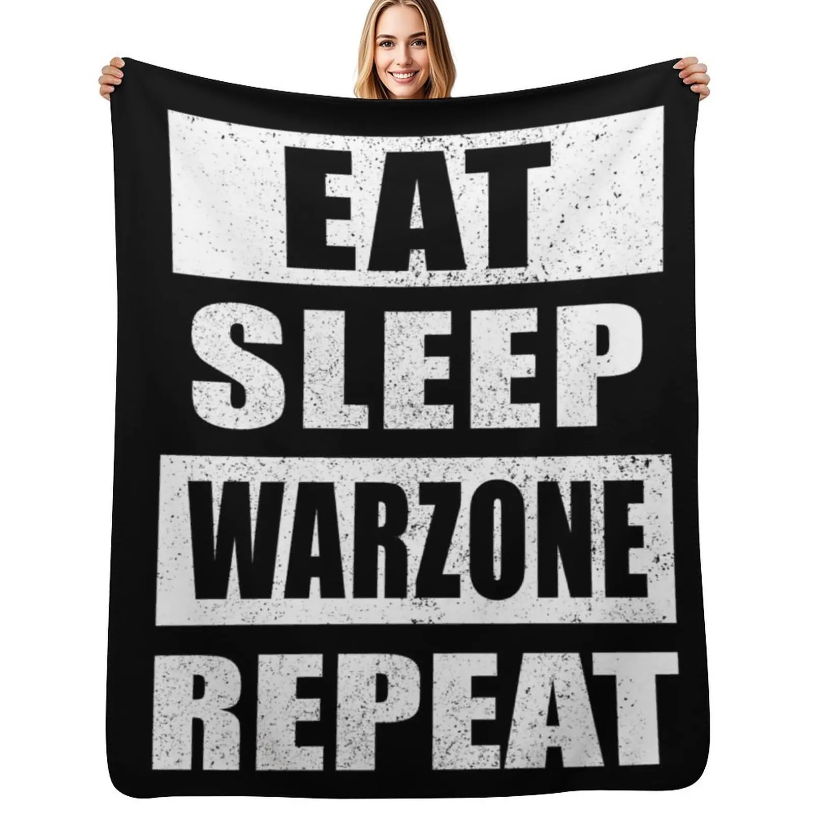 

Eat Sleep Warzone Repeat Throw Blanket Decorative Sofa for winter Shaggy Luxury St Blankets