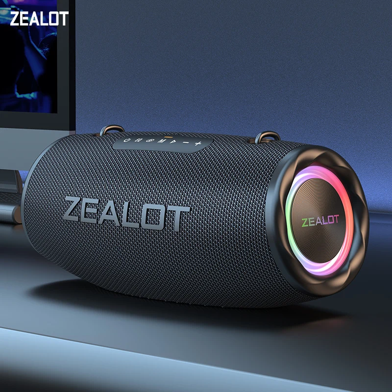 

ZEALOT-S87 Outdoor Portable Wireless Bluetooth Speaker 80W High Volume Subwoofer Sound Performace IPX6 Waterproof camping