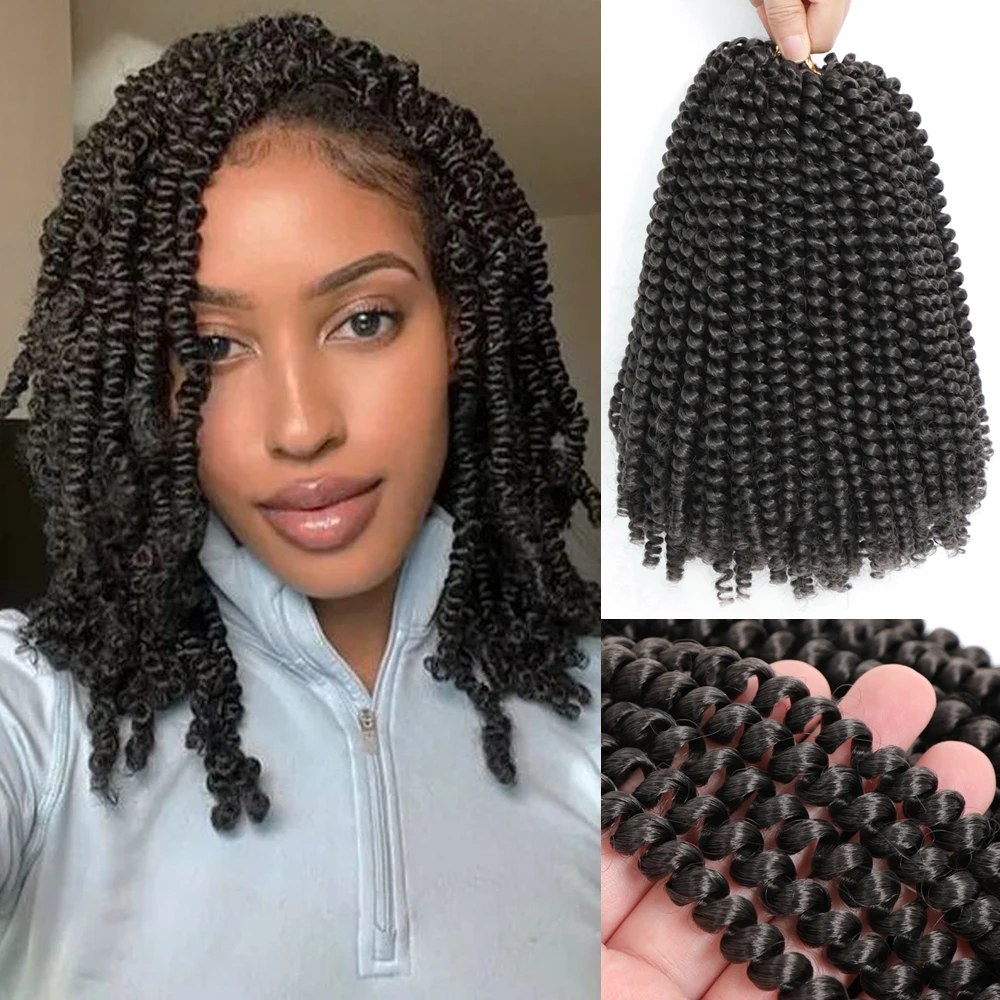 

# 4 30 1B Spring Twist Вязание крючком Косы для волос Faux Butterfly Locks Hair Passion Twist Вязание крючком Косы Hair Meche Cheveux a Tress