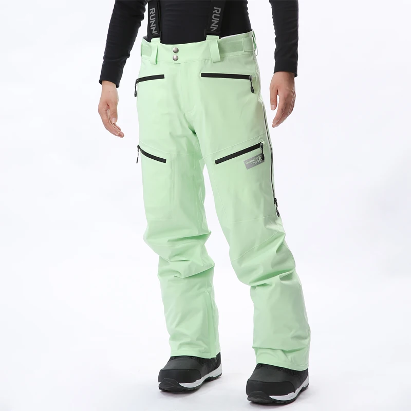 RUNNING RIVER Brand Winter Men Ski high-rise Waterproof Windproof Warm Snow Man salopettes Outdoor Sports Pants2506