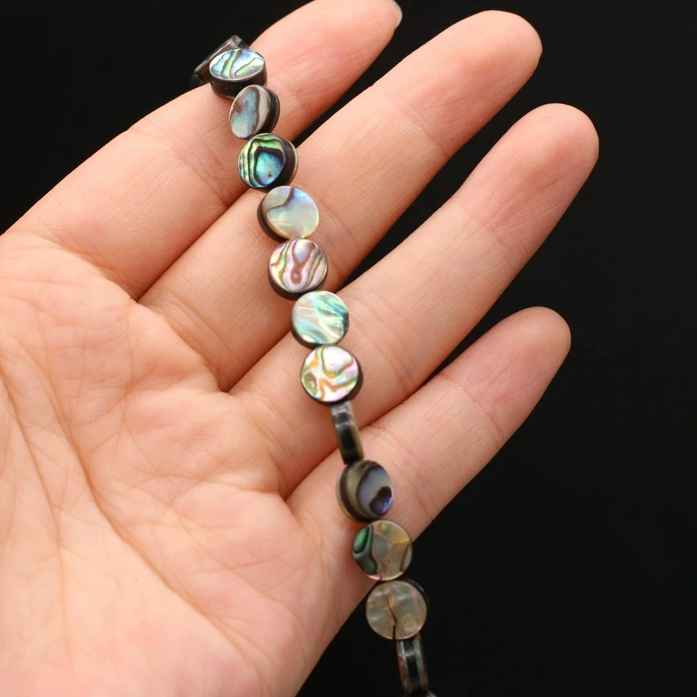 High Quality 5pcs Natural Shell Beads Coin Abalone Shell Loose Beads for Jewelry Making DIY Charms Necklace Bracelet Accessories image 6
