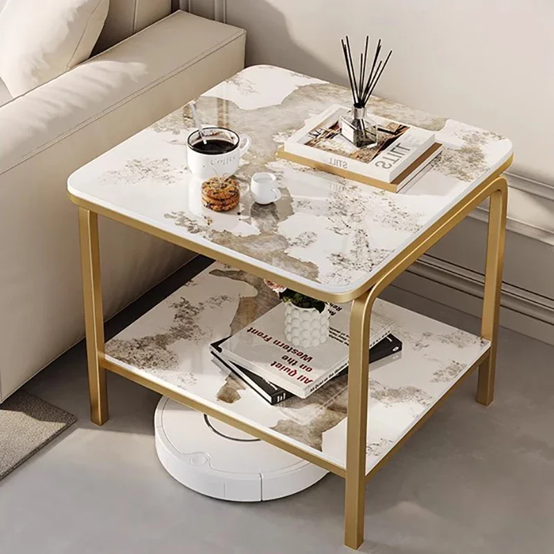 

Square Metal Side Table Luxury Modern Minimalist Simple Side Table Nordic Aesthetic Mesitas De Noche Living Room Furniture