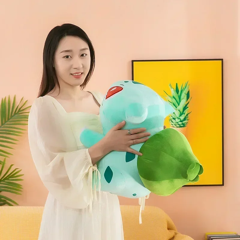 95CM Super Big Pokémon Bulbasaur Kawaii Plushies dibujos animados Plushies refuerzo cómoda muñeca suave decorar niños regalo de vacaciones