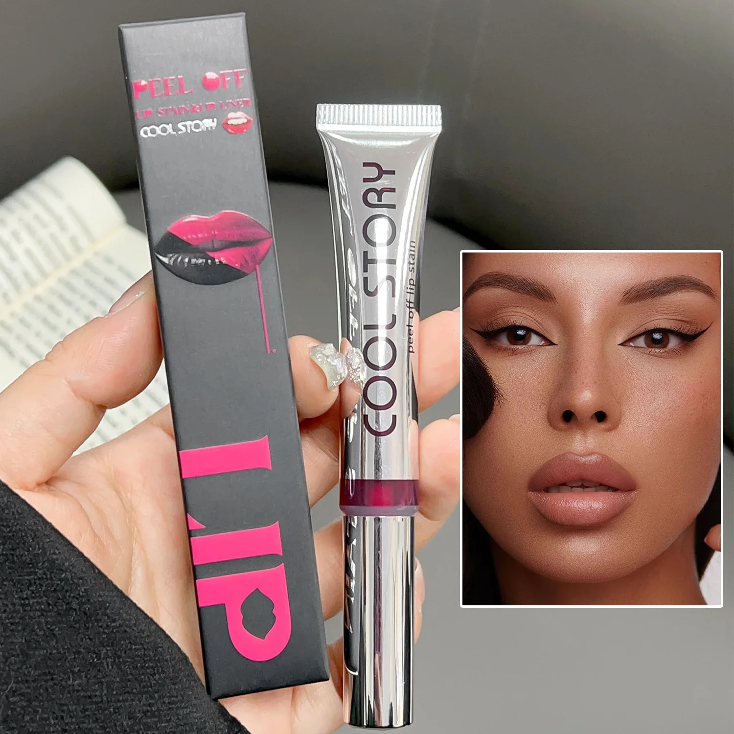 9 kolorów Matte Peel Off Enhance Lip Liner Highly Pigmented Makeup Tattoo Waterproof Natural Lasting Tear-off Lips Stain Cosmetic