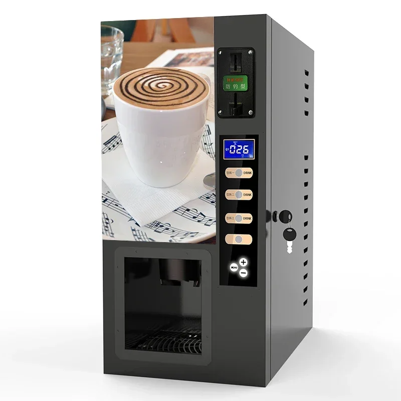 Automatic Coffee Dispenser Vending Commercial instant Coffee Vending Machine with Coin Operated