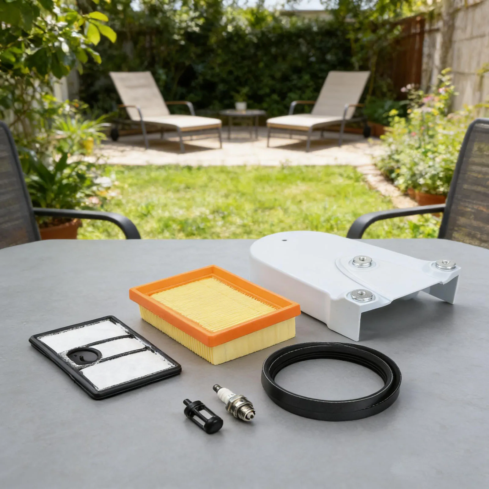 Front Belt Guard and Full Parts Kit for TS800 Concrete Off Saws Featuring Belt Air Filter Pre Filter Fuel Filter and For Spark