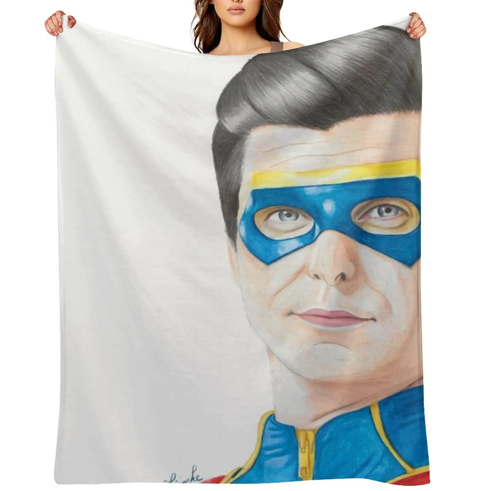

Captain Man - Heroic Traditional Drawing Throw Blanket Thermals For Travel warm winter Sofa Quilt Soft Big Blankets