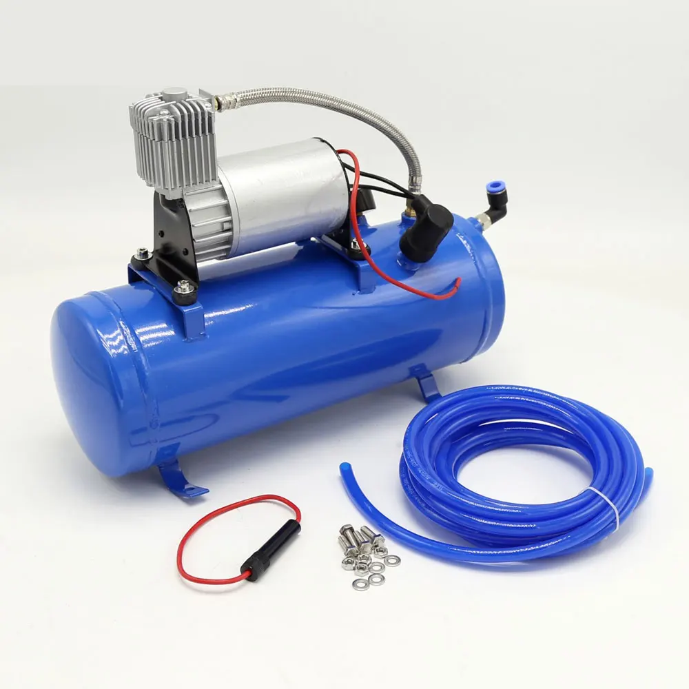 

Car Tuning Air Pump 12V 120psi Blue 6L Air Tank Air Compressor Car Inflator Pump