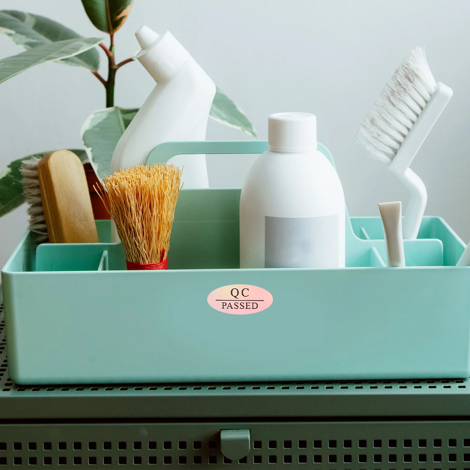 

500pcs Waterproof Labels Qc Passed Stickers Pvc Adhesive For Warehouse Inventory Management Bright Clear Recognition