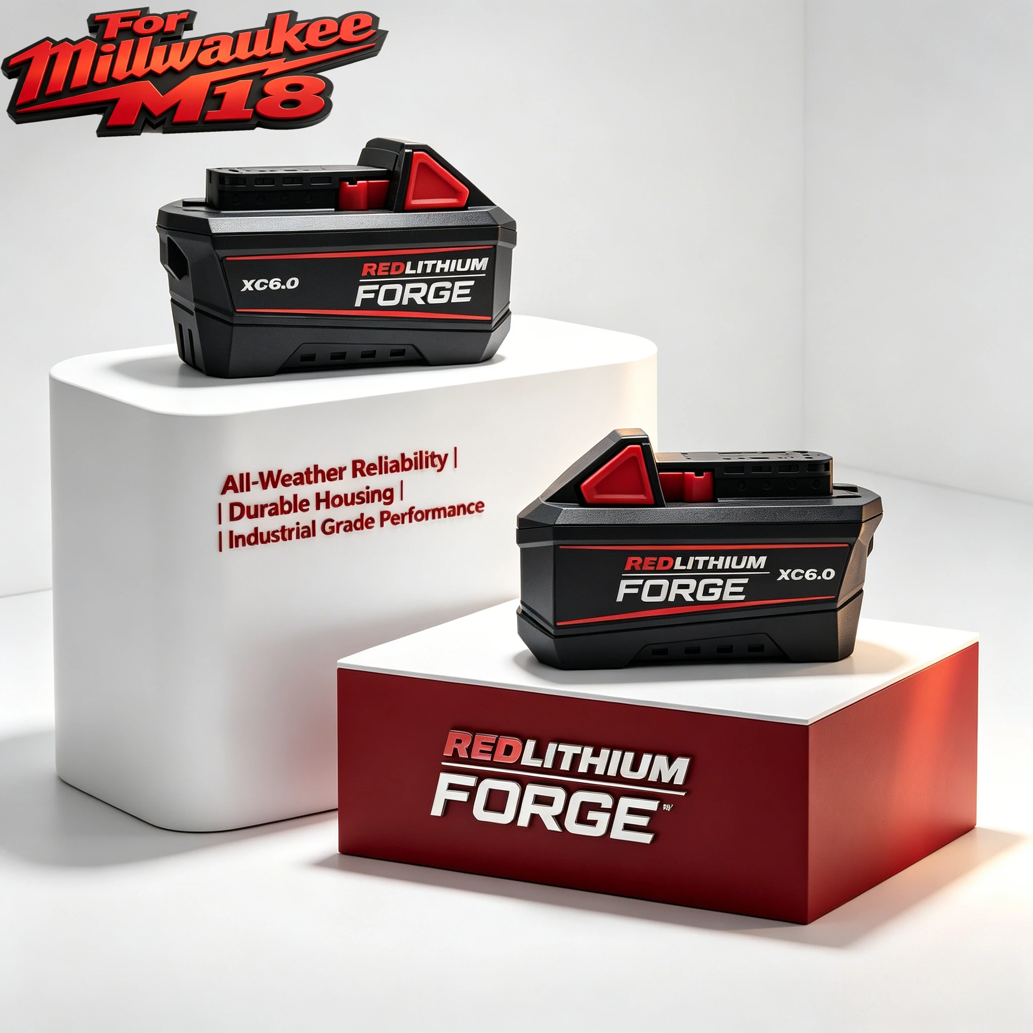 

For Milwaukee M18 REDLITHIUM FORGE XC6.0 Battery 18V 6.0Ah Original High Output Lithium Pack for Cordless Power Tool