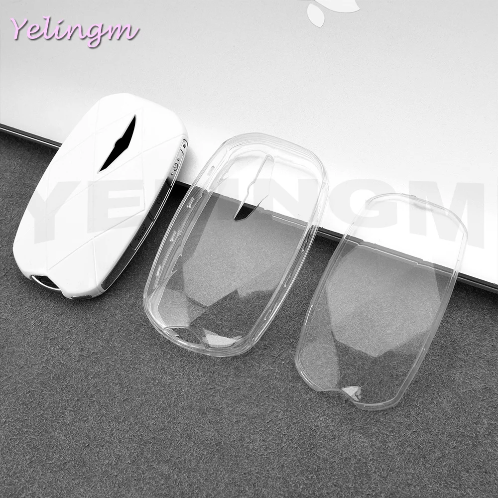 Transparente TPU-Schutzhülle für schlüssellose Autoschlüssel, passend für Hyundai Genesis G90 GV60 G70 G80, Smart-Key-Hülle, Zubehör