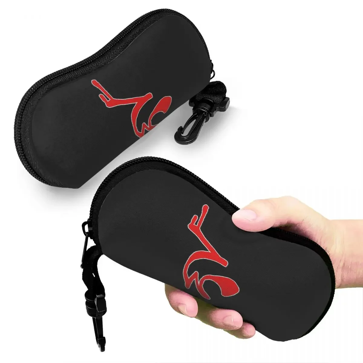 

EddsWorld Red Arm Shell Glasses Case Portable Sunglasses Box Women Men Soft Eyeglass Bag Pouch
