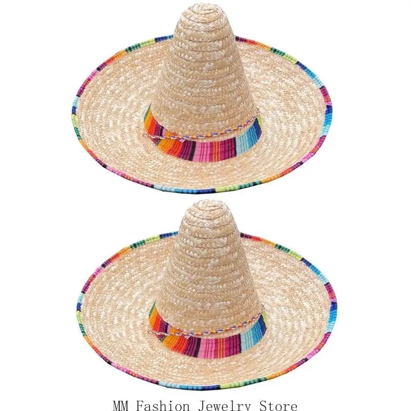 D0UB Fiest chapeau Fiest fête chapeau mexicains Sombrero chapeau paille Sombrero chapeau mexicains chapeau Sombrero fête chapeau