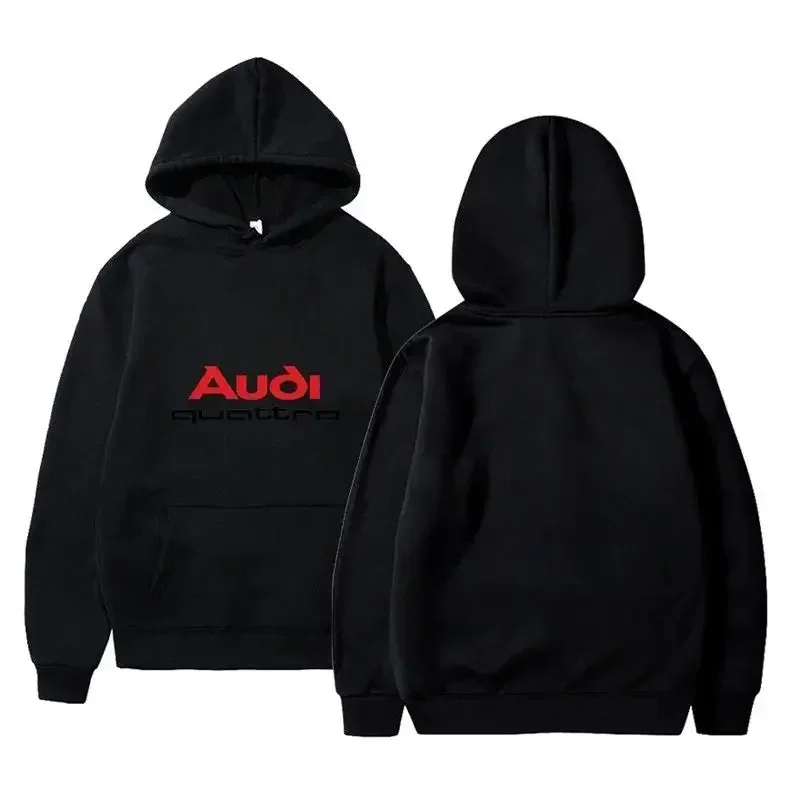 Audi S4 Quattro Korean Style Simple Blouse Style Hoodie Men Half Sleeve Viral Cotton Plain Ready Stock Basic Borong