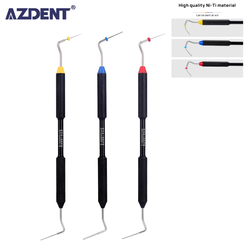 AZDENT Dental Endo Hand Plugger Fill Instrument NITI Tip #0 #1 #2 Dentist Dentistry Tools