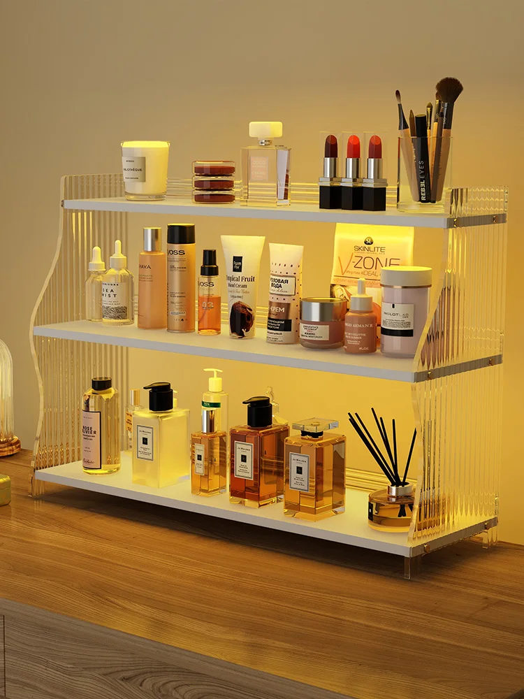 

Cosmetics Storage Box Dresser Shelf Skin Care Products Perfume Shelf Desktop Premium Acrylic Storage Shelf