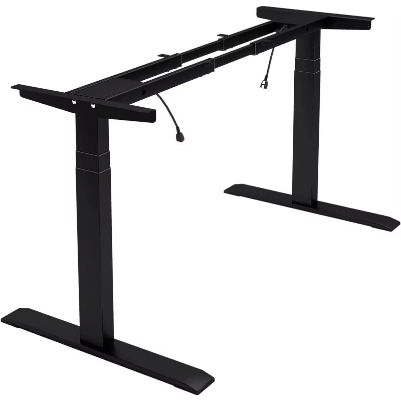 

Dual Motor 3 Stage Electric Adjustable Standing Desk Frame Heavy Duty 300lb Load Capacity for Home Office