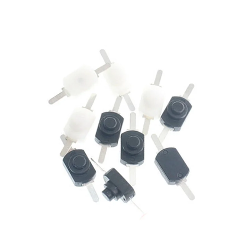 20PCS 1208YD 1288BM Push Button Switch 30V 1A Flashlight Switch Electric Torch LOCK Table Lamp Switch Flashlight Button Switch