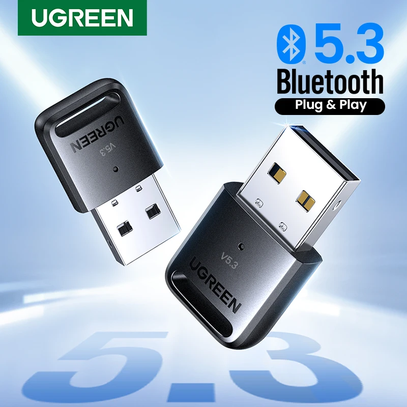 UGREEN USB Bluetooth 5.3 5.0 Adapter Receiver Transmitter EDR Dongle for PC Wireless Transfer Bluetooth Headphone Speakers Mouse