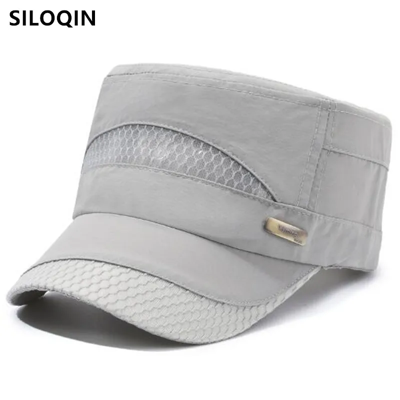 Summer Men's Cap Ultra Thin Breathable Mesh Military Hats Golf Cap Sunscreen Camping Fishing Hat Flat Caps For Men Snapback Cap