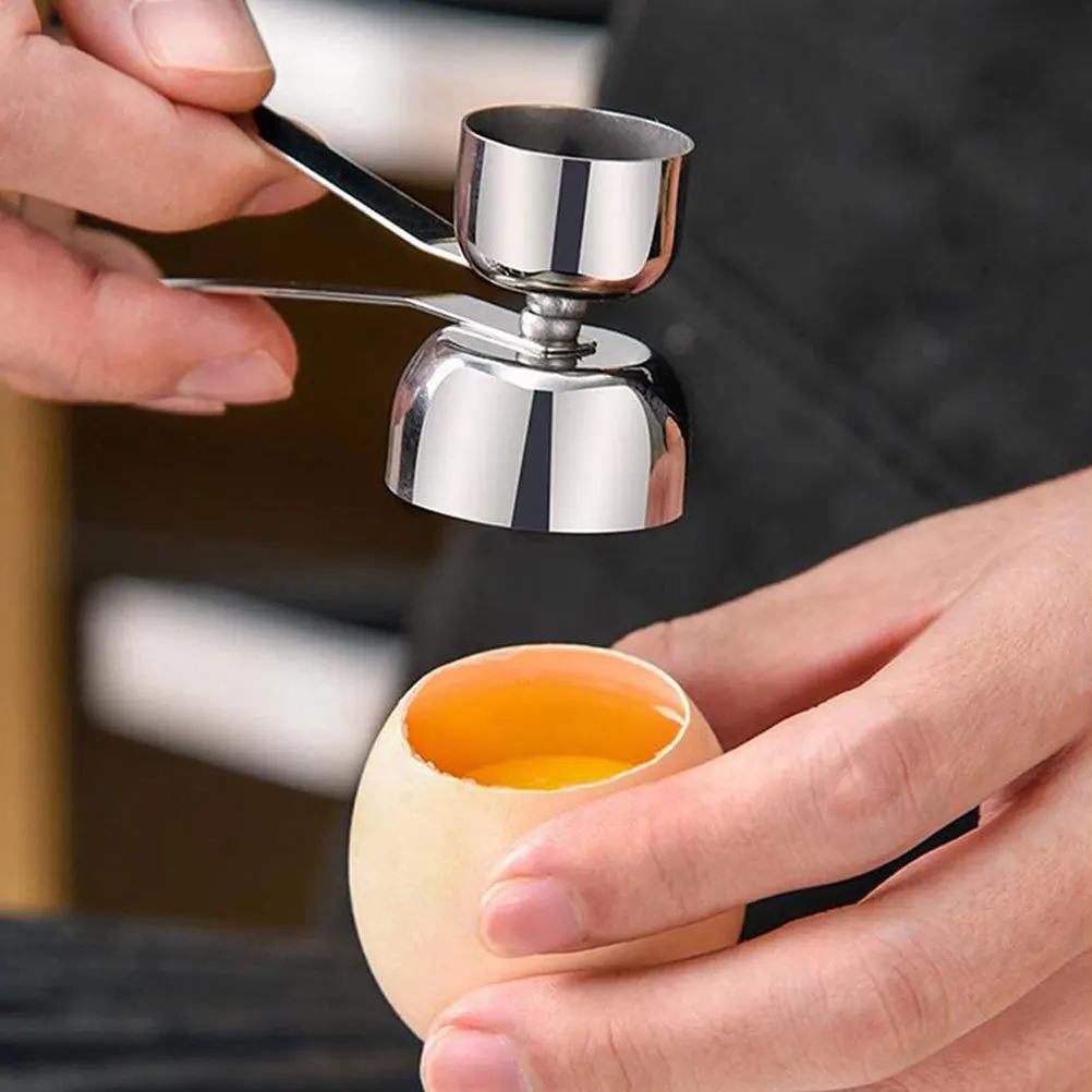 

2Pcs Egg Topper Stainless Steel Manual Opener Heavy Duty Kitchen Gadget Portable Egg Cracker for All Size Eggs