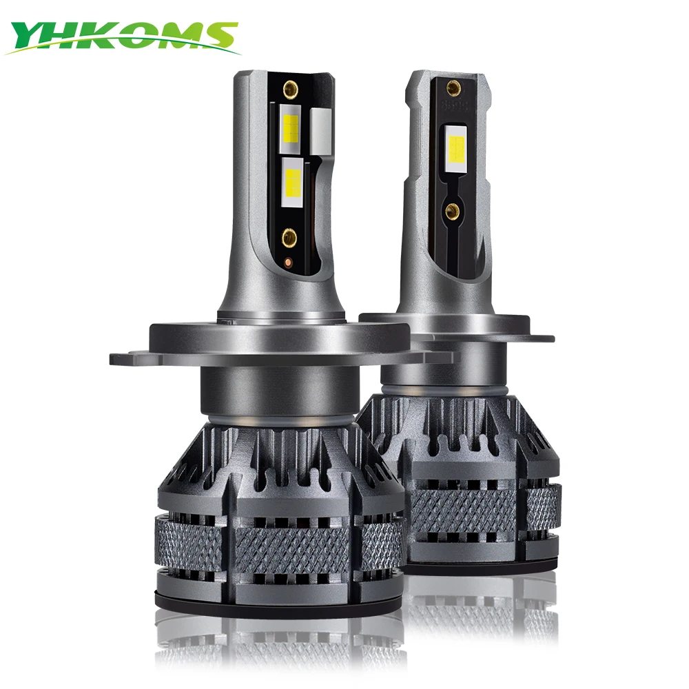 YHKOMS Car LED Headlight H4 H7 H11 LED H1 H8 H9 H11 9005 HB3 9006 HB4 Auto Headlamp 140W 30000LM Super Bright CSP Auto Bulbs