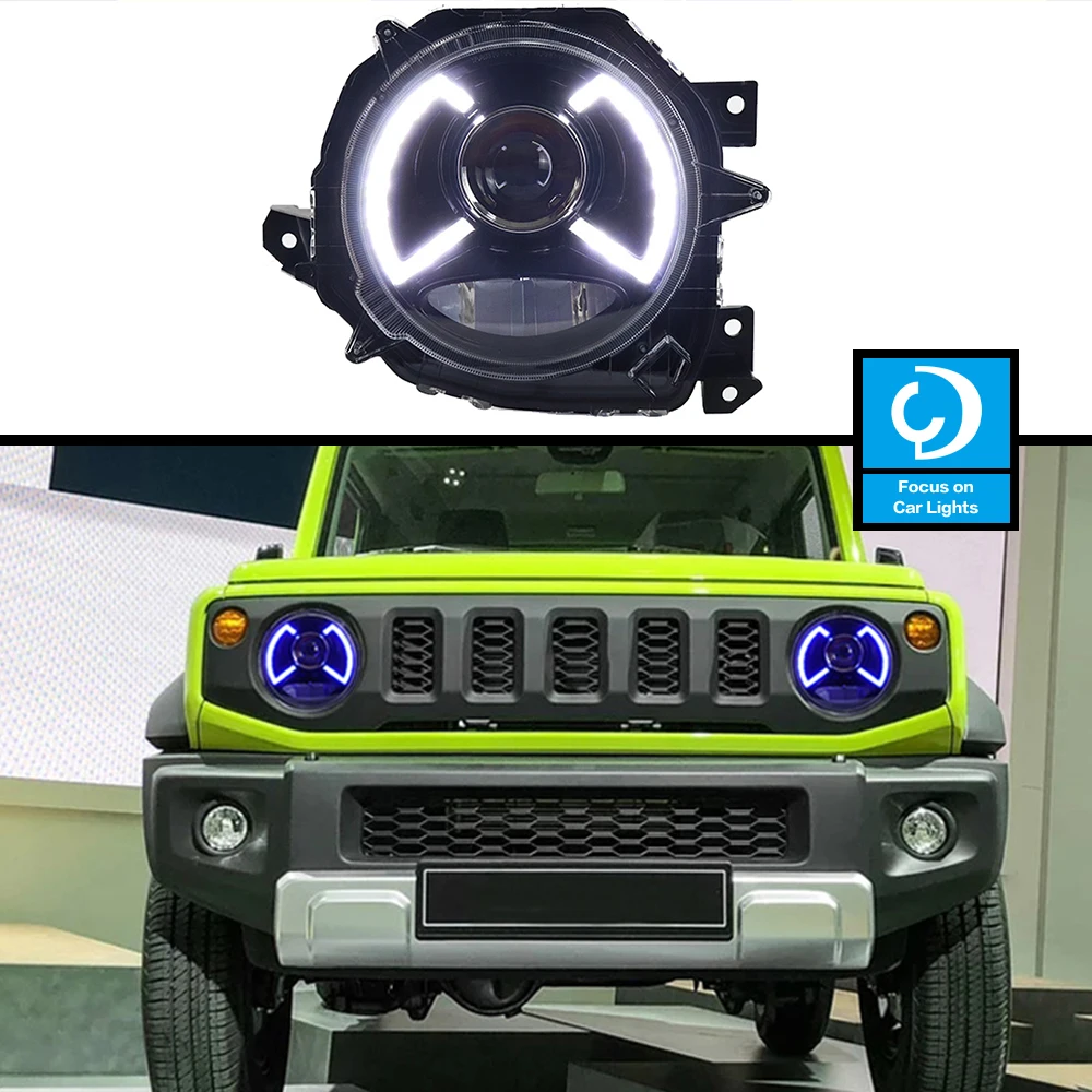 Car Front Headlight For Suzuki Jimny LED 2018 2019 2020 HeadLamp Styling Dynamic Turn Signal Lens Auto Accessories Assembly 2PC