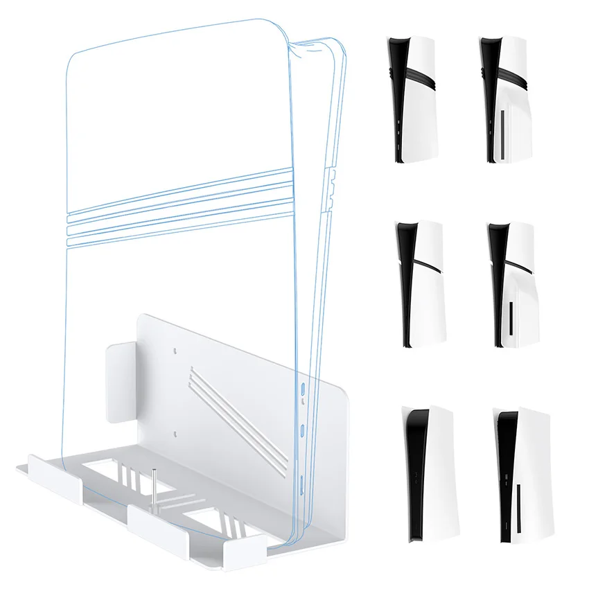 For P5/P5 Slim/P5 Pro Black/White Host Wall Mount Bracket Storage Rack Accessories