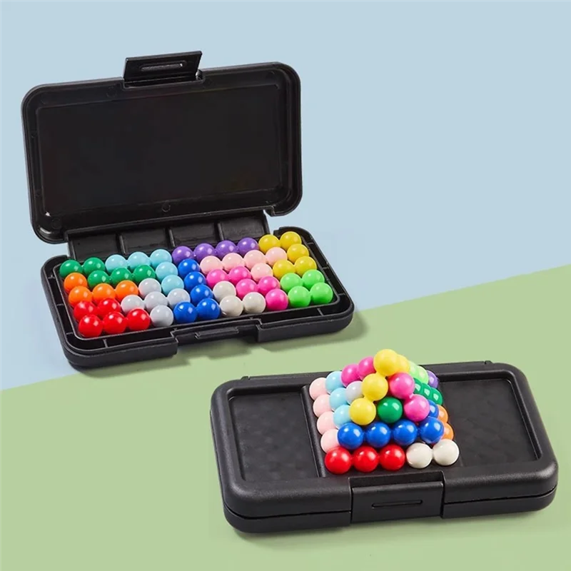 

A30F-200 Challenges IQ 3D Puzzle Board Game Classic Pyramid Plate Pearl Logical Mind For Children Pyramid Beads