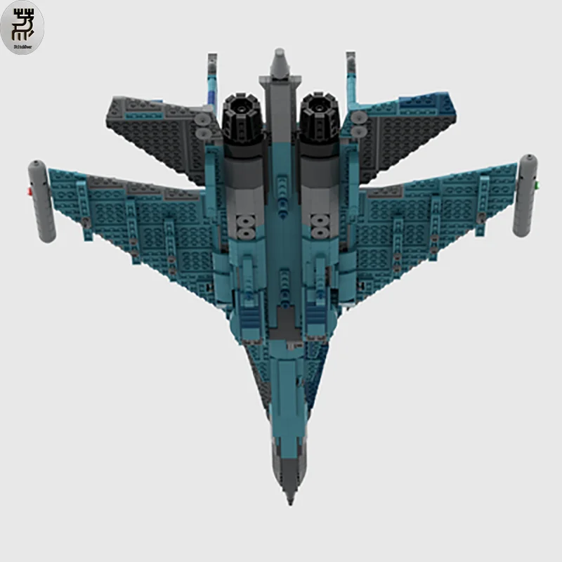 1682PCS Creator Expert MOC PLA Air Force SU-35 Fighter Bomber Architecture Building Blocks DIY Assembled Toy Brick Birthday Gift